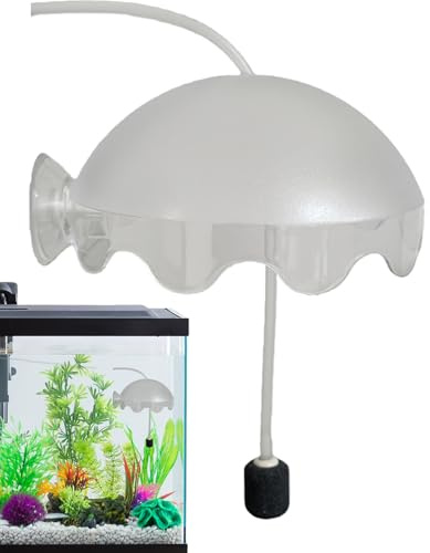 Aquarium Oxygen Bubbler - Acrylic Splash Guard, Silent Air Diffuser, Aquarium Aerator | Hose Kit and Air Stone Included, Waterproof Oxygen D Device