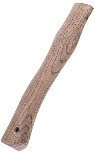 RUNROTOO Ersatzstiel aus Carbonisiertem Q Acutissima Holz für Amerikanische Campingaxt 27cm Brauner Griff mit Komfortabler Handhabung für Holzarbeiten