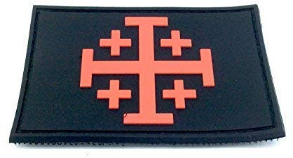 Patch Nation Jerusalem Kreuzritter Templer PVC Airsoft Paintball Klett Moral Flicken