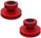 Lot de 2 ventouses en caoutchouc plein de qualité supérieure avec poignée à bouton - Couleur : rouge/verre - Ventouse Ø 85 mm (ventouse à une main)