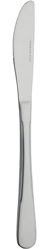 Grunwerg Venus Dessert Knives, 18/0 Stainless Steel, Mirror Finish, Fiddle Pattern – Stylish Everyday Cutlery (Pack of 12)