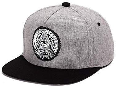 XibeiTrade Fashion verstellbare Baseballkappe Unisex Hip-Hop Snapback Outdoor Flatbrim Hüte Gr. M, grau