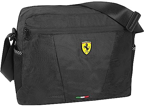 FERRARI Unisex Kinder Messanger Gepäck Umhängetasche, Schwarz
