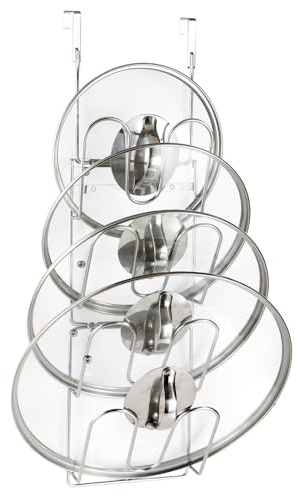 YQh The-Cabinet Pot Lid Organizer,Door Mounted Pot cover rack,Pot Lid Storage,Cabinet-Hanging Type Pot Lid Rack,304 stainless steel Pot cover support in kitchen, cabinet and food cabinet