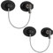 Kamtop 2 PCS Fridge Locks, Freezer Locks with Keys, 18cm/ 7inch 304 Stainless Steel Cable Refrigerator Lock Strong 3M Adhesive No Drill Safety Child Lock Fridge Door Cabinet Drawer Locks, Black