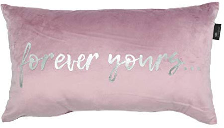 PremiumShop321 Dekokissen Kuschelkissen Samt-Optik 30x50 cm Altrosa Kissen inkl. Füllung (Forever Yours)