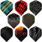 Mission Darts Gemischte Solo-Dart-Flights, Standard Nr. 2, extra stark, 100 Mikron, 5 Sets mit je 3 Flights, gemischtes Flights-Design