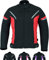 Damen motorradjacke mit protektoren für Sommer oder Winter - Textil wasserdicht motorroller motorrad bikerin mantel mit schutz rüstung (EN 1621-1) - Schwarz Rott - XS