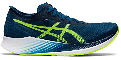 ASICS Men's Magic Speed Running Shoes, Blue/Neon, 11 UK