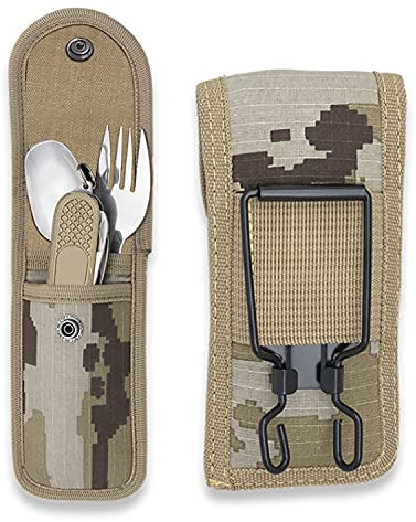 Tiendas LGP, ALBAINOX - 33041- Set Cubiertos multiusos, Navaja, Cuchara y Tenedor, Supervivencia y Bushcraft