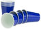 SHINE Reusable Blue Cups, Beer Pong Cup, 500ml Drinking Game (Pack of 50, Blue), American Style Cups, Outdoor and Indoor