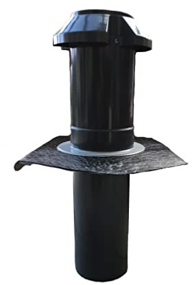 HAHN Handelshaus Flachdach-Sanitärlüfter, Bitumen- oder PVC-Flansch, Dachentlüftung, Abluft, Lüfter, DN 50, DN 100, DN 110, DN 125, DN 150, DN 200, DN 250, DN 300 (DN 150 - Bitumen-Flansch)