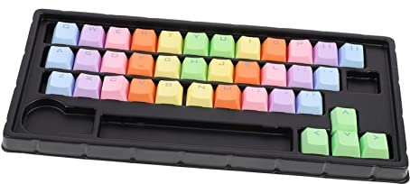 Gatuida 37 Stück Pbt Tastenkappen für Mechanische Tastaturen Grün 1 Satz Verschleißfest und Leicht zu Montieren für Heimcomputer