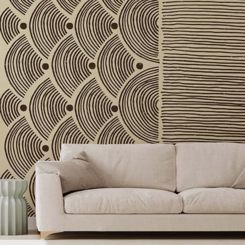 Papier peint, graphisme ethnique - Made in France - 312x270