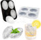 Große Eiswürfelform Silikon, 3 Zoll Eiskugelform Silikon mit Deckel, Eiswürfelform American Football, Whiskey Eisform, Eiswürfel Form Kugel, Eingefroren Eiswürfel, für Cocktails, Whiskey und Saft