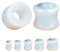 ZS 1 Paar doppelt ausgestellte Naturstein-Ohr-Tunnel-Plugs für Ohr, 4G, 2G, 0G, 00G, 1,27 cm, Piercing-Schmuck für Männer und Frauen, 2g(6mm), Stein Glas, Kein Edelstein