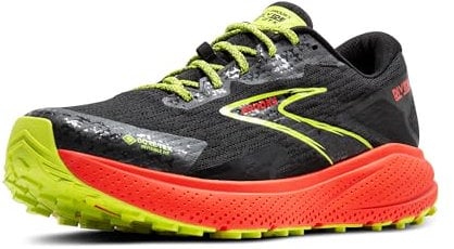 BROOKS Herren Divide 5 GTX Sneaker, Schwarz/Kirsche/Limette, 46.5 EU