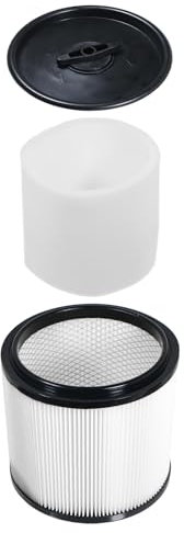 SPARES2GO Filtro de cartucho húmedo y seco + funda de espuma compatible con aspiradora Guild 8815785 GWD30 8642240 GWD30P 16L 30L