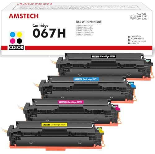 067H 067 Toner Set Kompatible für Canon 067H 067 i-SENSYS MF657Cdw MF655Cdw MF651Cw LBP631Cw LBP633Cdw LBP632Cdw MF653Cdw MF654Cdw MF656Cdw (Schwarz Cyan Gelb Magenta, 4er-Pack)