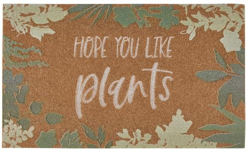 Primitives by Kathy Teppich mit Aufschrift Hope You Like Plants