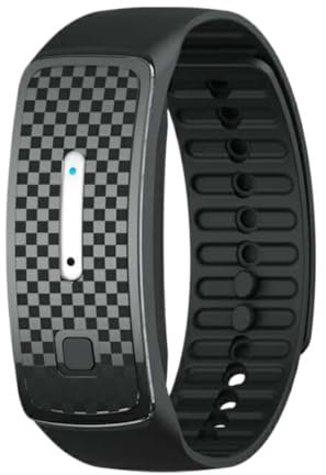 ASIEIT Bracelet anti-moustiques à ultrasons 3 modes pour enfants et adultes, anti-moustiques, étanche, rechargeable pour le camping, la pêche, les sports de plein air (Blcak)