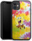 Holz Case kompatibel mit Apple iPhone 11 Walnuss Handyhülle Echtholz Hülle Spongebob Schwammkopf Batik Offizielles Lizenzprodukt