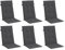 vidaXL Hochlehner-Auflagen 6 STK. Melange Anthrazit 120x50x4 cm Stoff
