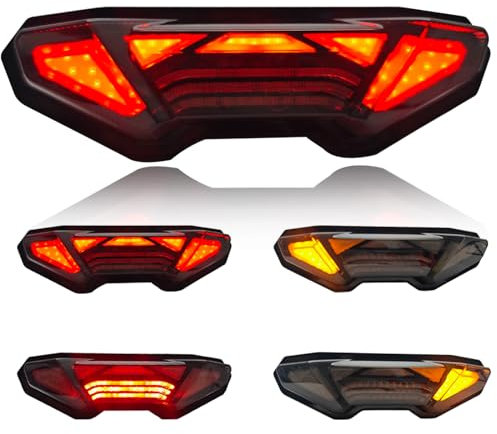 bamotoop Motorrad LED Rücklicht blinker bremslicht e-geprüft für Yamaha MT-09 14-16 FZ-09 14-16 FJ-09 15-17 MT-10 16-21 FZ-10 17-18 MT-09 Tracer 15-20 Tracer 700 GT 16-20 Tracer 7 GT 21-23