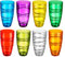 8 Pack Plastic Coloured Cups,Hi Ball Plastic Acrylic Drink Tumblers Reusable and Shatterproof Glasses,Hard Plastic Drinkware Set,Dishwasher Safe for Daily Use,Parties, Camping, Picnics