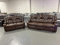 Orlando - Electric Recliners Sofa With Cupholders - 3+2 Seater Sofa Grey/LED Lights/Wireless Charging (Brown, 3 seater + 2 seater)