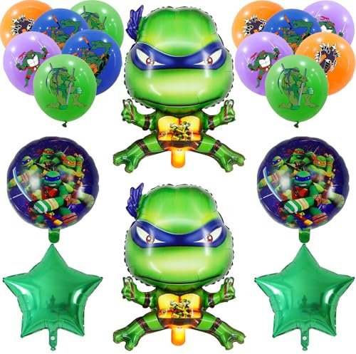 18 Stück Geburtstags Deko, Kindergeburtstag Deko Set, Inklusive 6 Aluminium Folienballons + 12 Latexballons, Party-Dekorationsgeschenke für Jungen und Mädchen