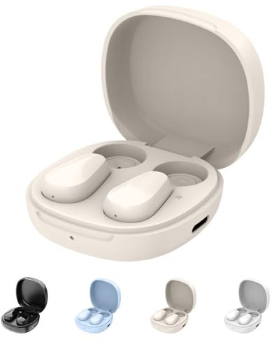 Cuffie Bluetooth - Auricolari Bluetooth 5.3 Stereo HiFi Immersivo, 40 Ore Cuffie Wireless in ear Senza Filo for iOS Galaxy Xiaomi OPPO Android,Touch Control, Cachi