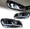 Auto Scheinwerfer Satz für Golf 6 kompatibel mit Silber, Autoscheinwerfer-komplettset LED Links und Rechts, Auto Kopflampe Kit für Rechtsverkehr, Only fit Original Halogen for 2009-2012 Golf 6