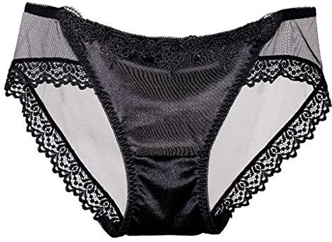 Set Kleid Offener Pavillon Unterwäsche G-Jeans Höschen Sexy-String-Unterwäsche Women 's Spitze Sexy Spitzen Dessous (Black, L)