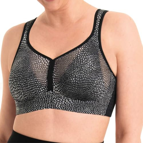 Anita – AIR Control DELTAPAD Sport BH Damen bügellos & starker Halt – Sports Bra luftdurchlässig & leicht - Büstenträger mit Schaumschale für den Sport Körbchengröße A-H 65-95 - Bubble Grey