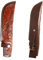 Hulara_Genuine Leather Case Handmade Real Leather Knife Sheaths with Belt Loop Pocket Knife Holder for Belt 4.5 Blade Fits Knife Holster (Brown Flower Carving, 10 Inch)