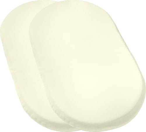 Erwin Müller Baby-Spannbettlaken Murnau 2er-Pack Single-Jersey - Natur Größe 40x70 cm oval - hautfreundlich, atmungsaktiv, bügelfrei, strapazierstark