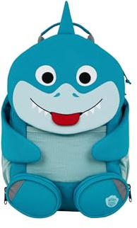 Affenzahn Großer Freund Kindergartenrucksack für 3-5 Jährige Kita Verspielt Funktional 8L Volumen Hai - Blau