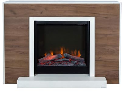 Elektrokamin - Marvik ELE - 1400 Watt Heizung - mit Fernbedienung - Kaminsims inklusive Einbaukamin - Dekokamin