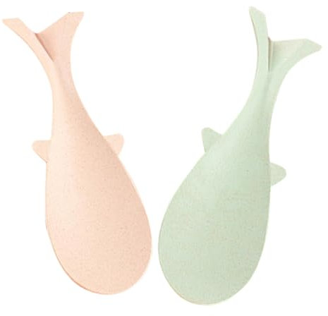 CIYODO 2piezas Cuchara De Arroz Forma De Pez Antiadherente De Hogar Utensilios De Cocina Cucharas Para Cocinar Para Servir