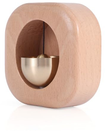 Gosknor Shopkeepers Bell for Door Opening, Square Wooden Magnetic Wind Chime Doorbell Decoration for Unique Housewarming Gift Business Entrance Door Home Garden