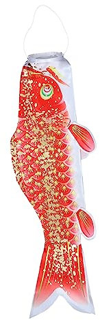 MILISTEN zarte Karpfenfahne Outdoor-Gartenfahne Goldrand Karpfen-Windsack-Flagge Stranddekor Karpfen-Banner Party schuldeko inneneinrichtung Karpfen-Flagge dekorativer Karpfen-Anhänger rot
