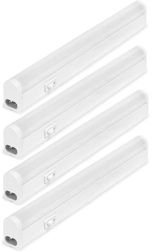 NCC-Licht 4 x LED Unterbauleuchte Lightbar Connect Linex 30cm Weiß IP20 Warmweiß 3000K mit Schalter