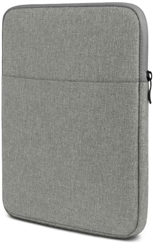 moex Tablet Hülle für Xiaomi Pad 7 Tasche mit Reißverschluss und Fach für Zubehör, Nylon Stoff Sleeve weich Gepolstert, Schutzhülle Minimalistisch Dash Case, Grau