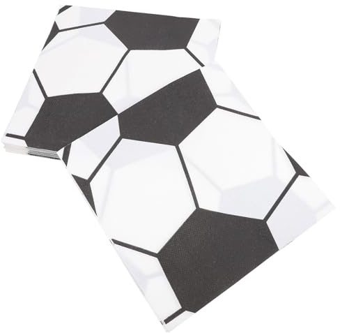 ZUNOXAZ 120 Stück Fußball Servietten mit Fußballmotiv Weiche Einweg Papierservietten für Fußballpartys Sportevents und Geburtstagsfeiern