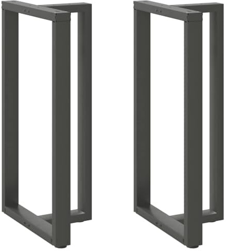mtlskopl T-Form Tischbeine 2er Set Anthrazit 60×35×110-111 cm Stahl höhenverstellbar Bartisch Küche Esszimmer Büro