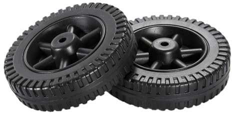BLWOTMOR 2x Universal Grillräder, Leicht, Einfach zu Montieren, Ersatzreifen für Sackkarren, 6 Zoll, für Die Meisten Gartengeräte Und Zubehörteile, Stil A
