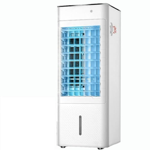 Ventilador portátil con aire acondicionado, Ventilador portátil de CA sin ventanas, oscilación remota, temporizador de 12H, 3,0 modos, 3 velocidades
