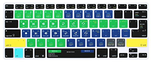 HRH Traktor Kontrol S4 Shortcuts Hotkey Silicone Keyboard Cover Skin for MacBook Air 13,for MacBook Pro13/15/17 (with or w/Out Retina Display,2015 or Older Version),for iMac Older,USA and European
