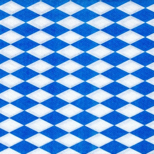 100 Servietten Bayrische Raute Blau Weiß Oktoberfest 33x33cm